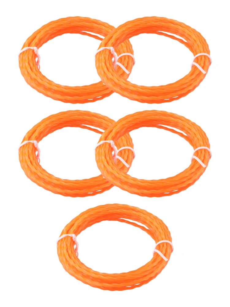5 шт. леска для триммера травы садовая нейлоновая спиральная кусторез веревка
