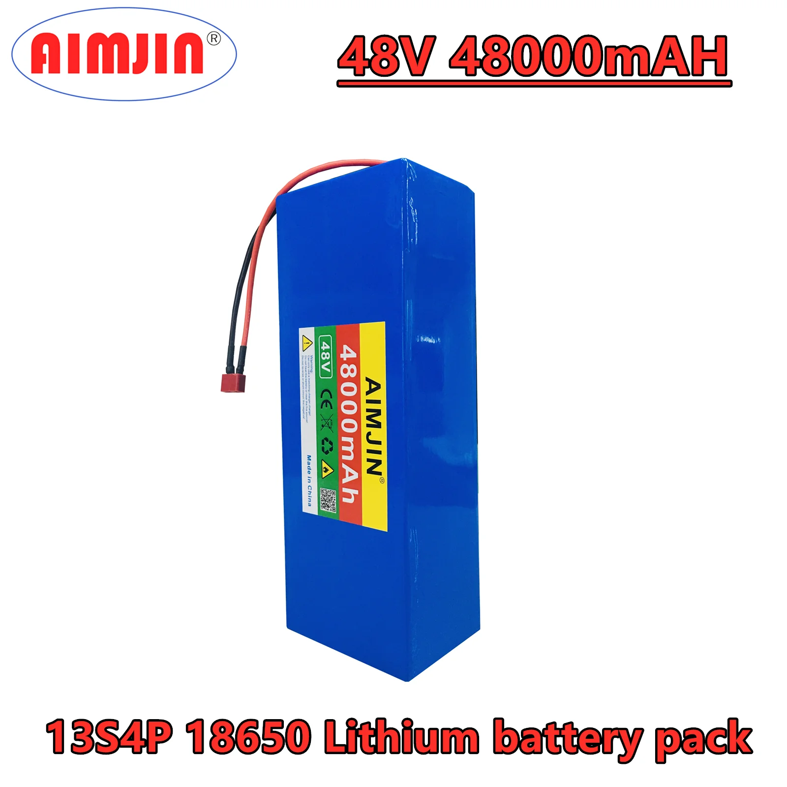 

48V 48000mAh 18650 13S4P 1000W Battery Pack for Electric Bike
