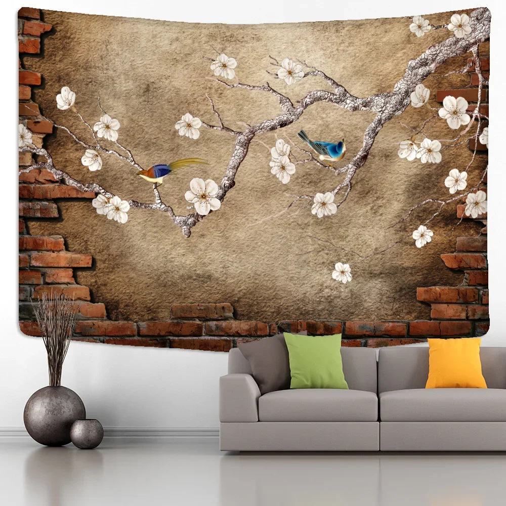 Минималистичная настенная книжная полка гобелен волка природный пейзаж