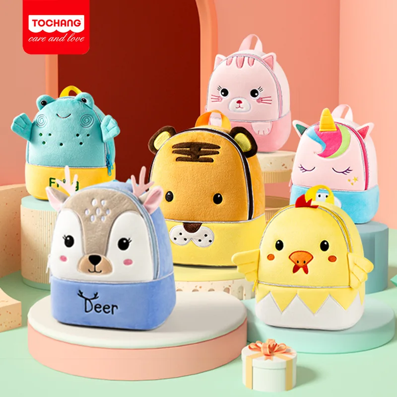 Children's Backpack Cute 3d Three-dimensional Plush Cartoon Animal Boy Girl Toys Kindergarten School Bag Home Snack Storage Bag