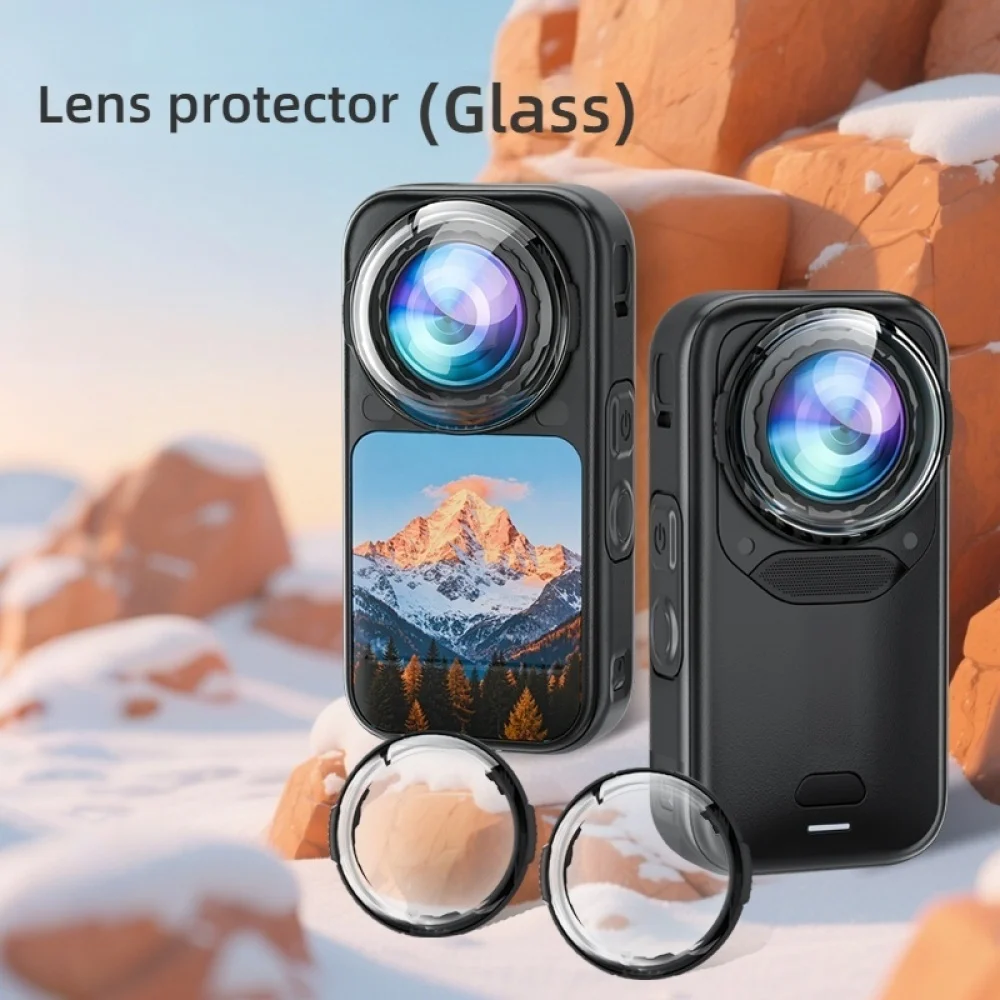 Фото Защитный чехол для объектива Insta360 X6, защитное покрытие из оптического стекла, антибликовое, антицарапинное, для объектива экшн-камеры X6. №2
