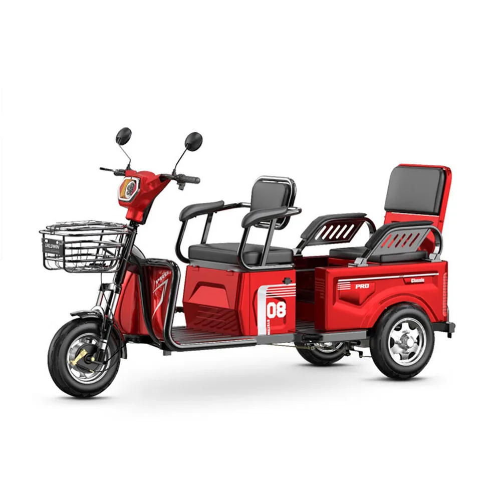 Электрический трехколесный велосипед 600 Вт 48 В 12 Ач диапазон 80 км для пожилых