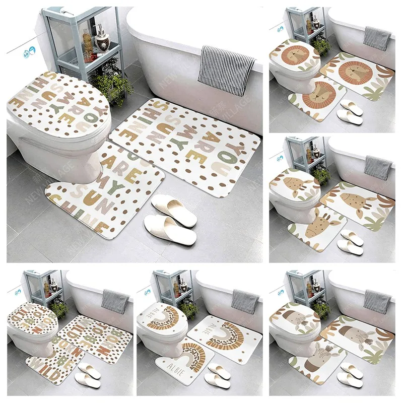 

Противоскользящий коврик для ванной, коврик для душа, декоративный Впитывающий Коврик для ног, вход в ванну, коврик для туалета в стиле бохо ...