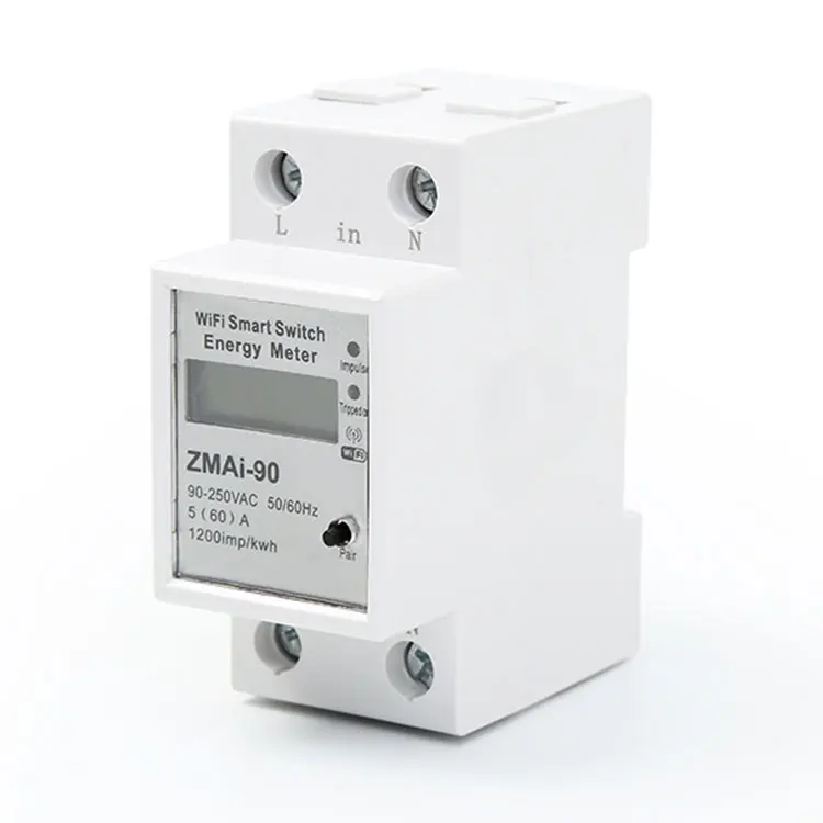 

Tuya Smart Wifi Single Phase DIN rail Digital Electric Meter Smart Wifi Prepaid Energy Meter