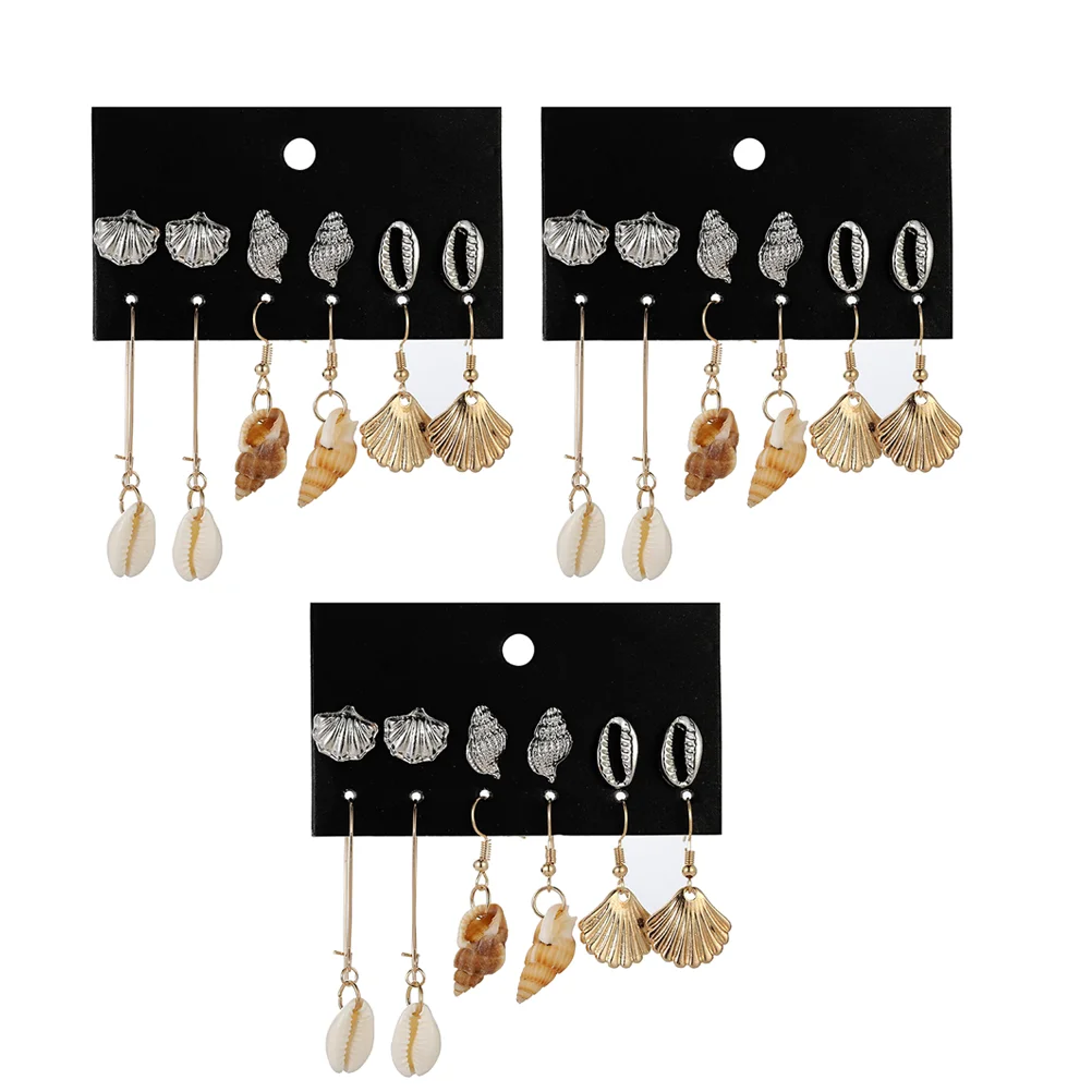 12-парные серьги-подвески для женщин обруч-раковина женские украшения Miss