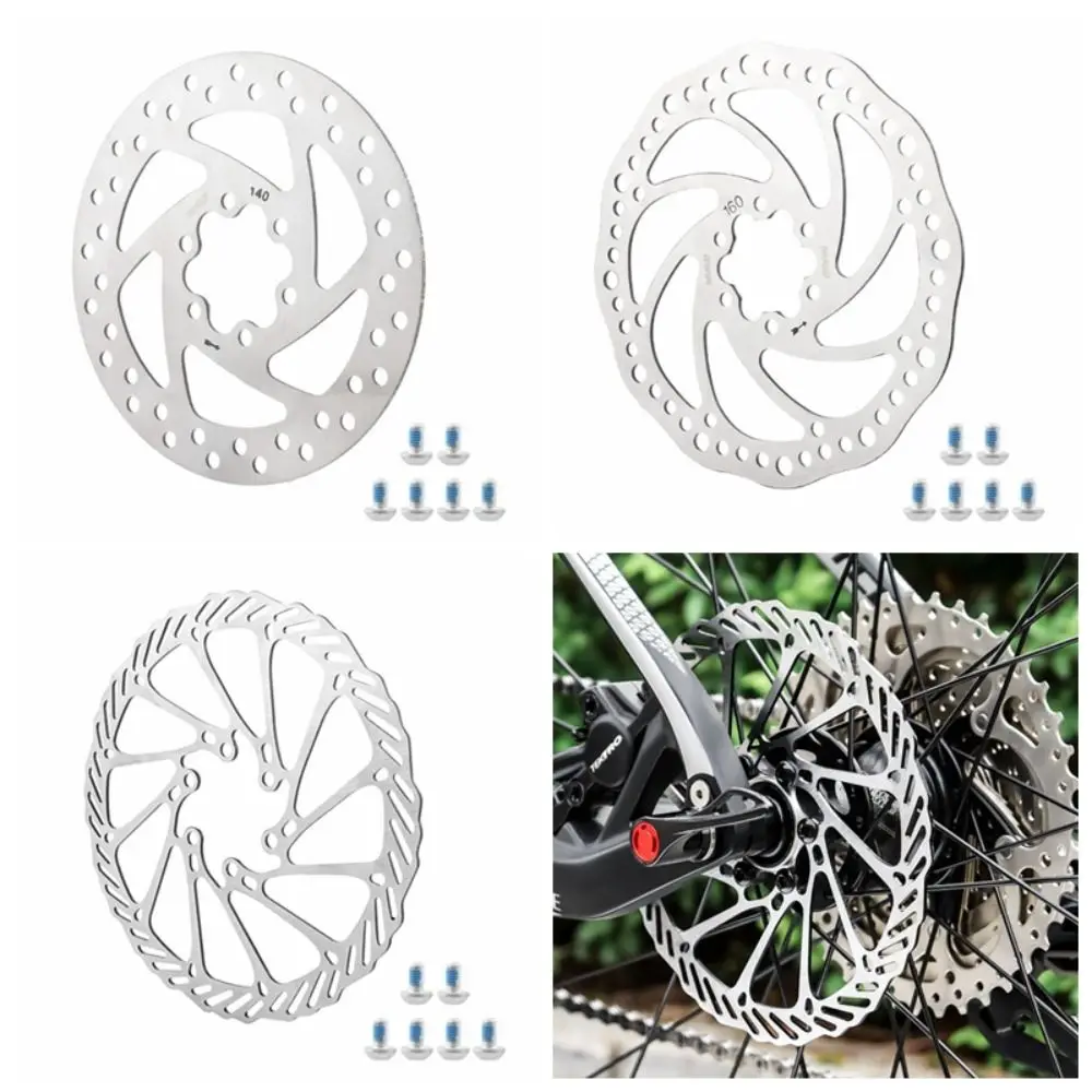 

1 pair 140mm/160mm Bike Disc Brake Rotor Corrosion Prevention Strong Braking Force Bicycle Brake Disc Not Easily Fading