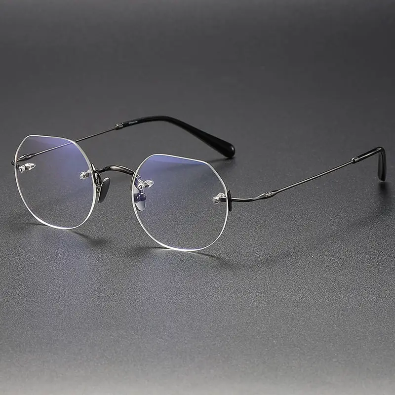 Титановая оправа для очков OLAMINS мужские Ретро Винтажные квадратные очки