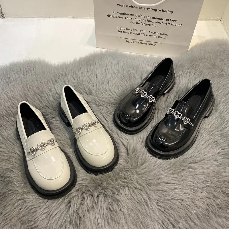 

Женские лоферы, обувь, модные повседневные женские кроссовки, кроссовки на платформе, универсальные оксфорды с кристаллами, без застежки, на плоской подошве с круглым носком, лето 2022