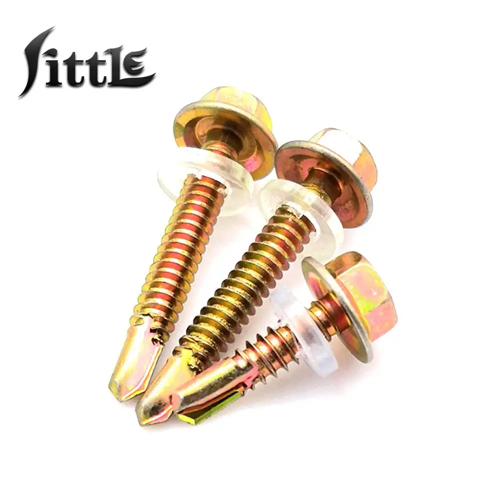 

20/50 Pcs Color Aluminum Outer Hexagonal Drill Bit Self-drilling Screw M5.2 Inner Hexagonal Dovetail Self-drilling Screw Vis