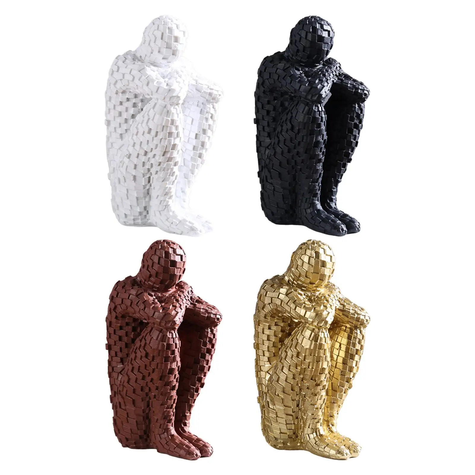 

Mini The Thinker Statue Mosaic Character Decorations Great Gifts