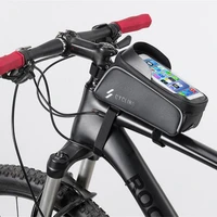 reflective front frame cycling bag pouch bike bag waterproof 6 5 inch phone bag touch screen phone case bicycle accessories