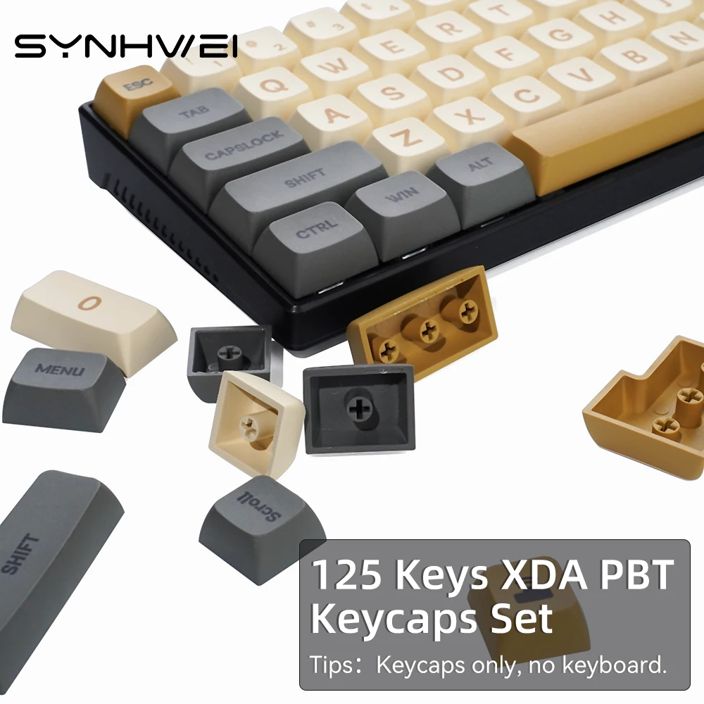 Механическая клавиатура с 125 клавишами PBT XDA высота для 61/64/68/75/87/98/104/108 клавиши механическая клавиатура для Cherry/Gateron/Otemu/Kailh