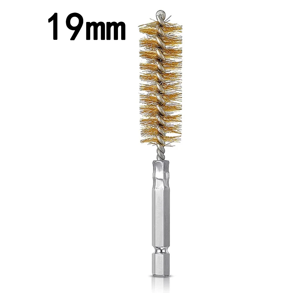 

8-19mm Copper Wire Pipe Brush Machinery Cleaning Brush For Deburring Polishing Removing Paint Rust Power Impact Drill