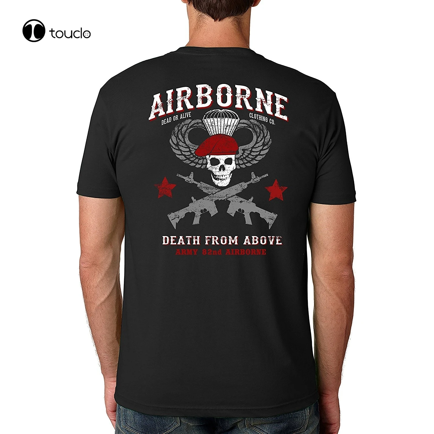 

New Summer Fashion Cool Tee Shirt Dead Or Alive Clothing Army 82Nd Airborne Cotton Crew Short Sleeve Shirt Casual T-Shirt