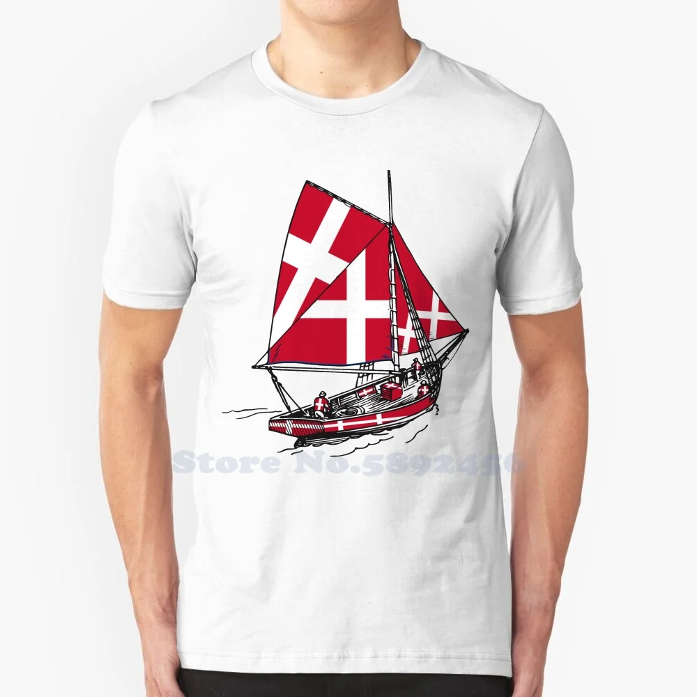 Футболка с изображением флага Дании датского корабля уважением и патриотизмом