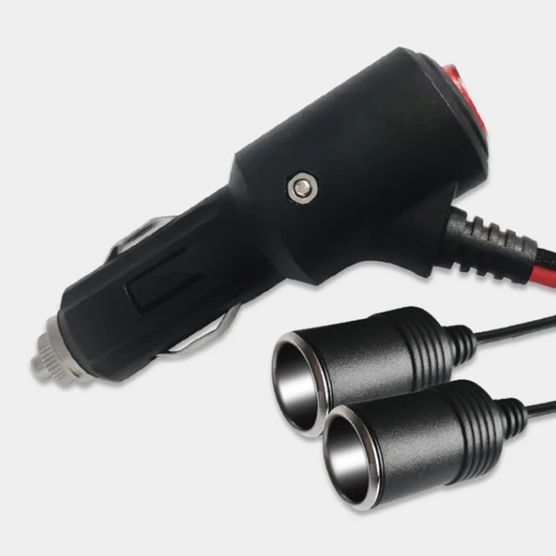 Адаптер питания 2 в 1 для автомобиля разветвитель с штекером на гнезда адаптер