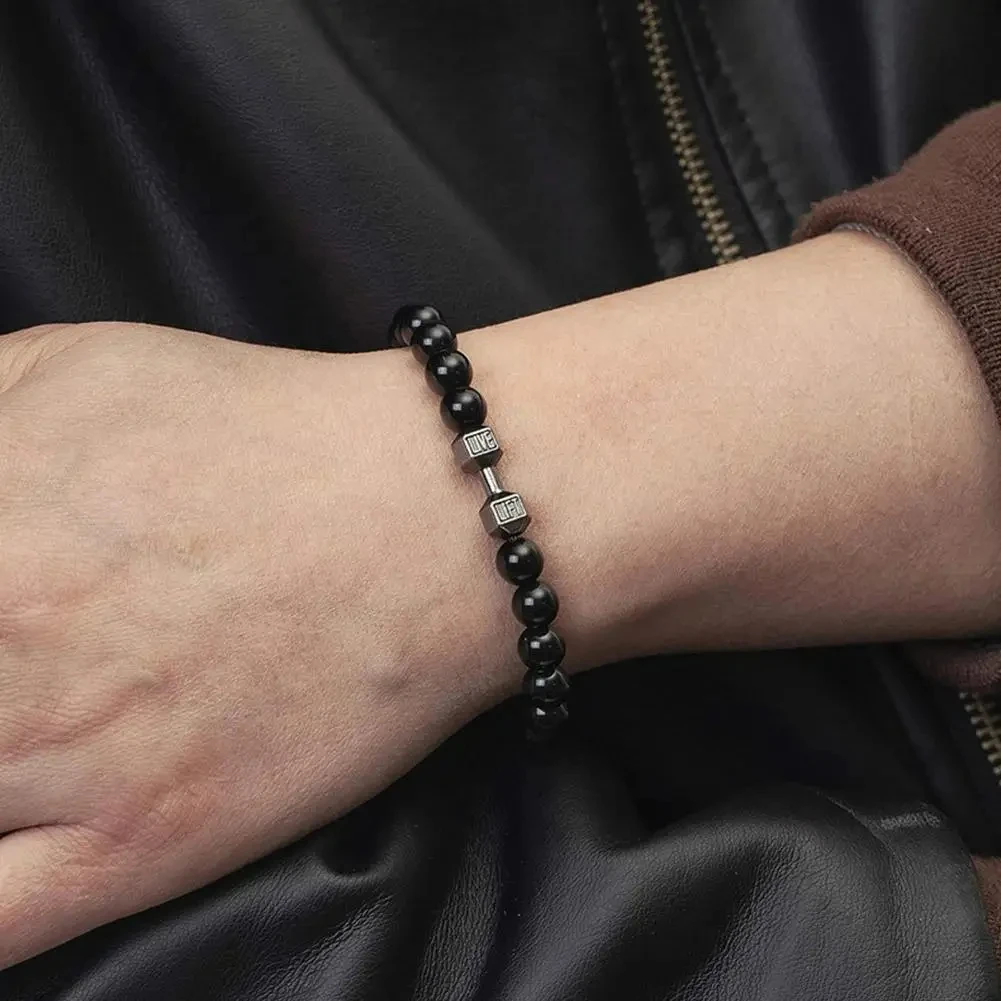 Браслеты женские и мужские с натуральными черными бриллиантами