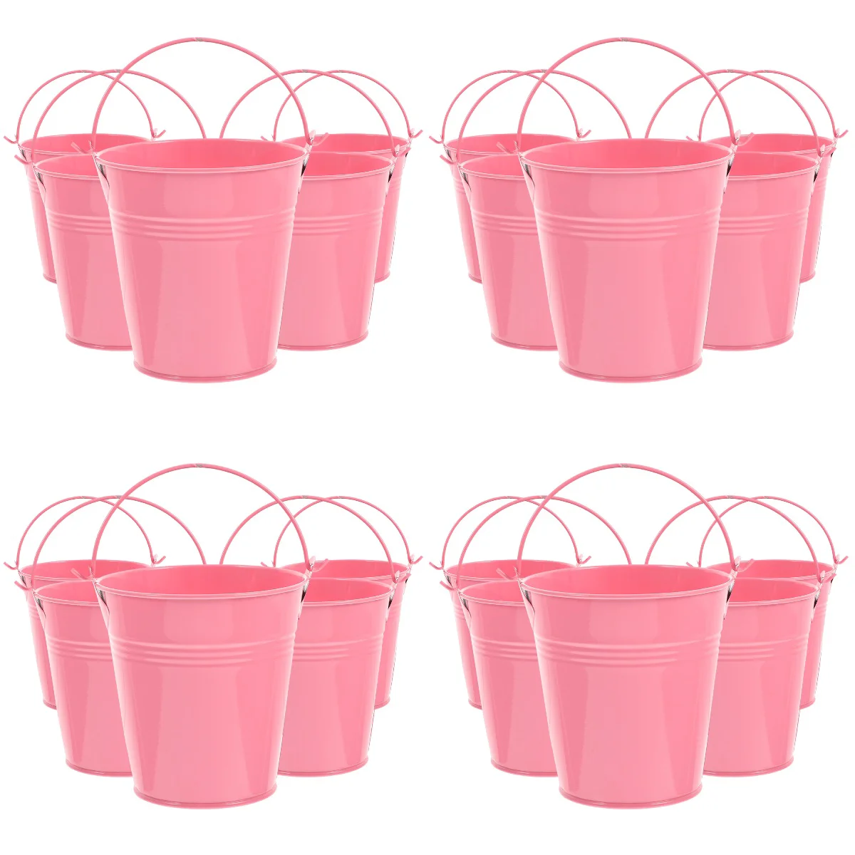 

20 Flower Bucket Vintage Handle Plants Planter Flowerpot Balcony Shop Decor