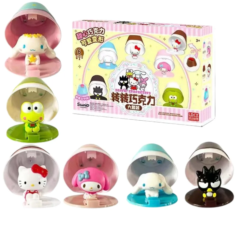 

Hello Kitty Family Cinnamoroll Kuromi My Melody Surprise Blind Box Chocolate Q Edition Commemorative Cute Cartoon Doll Ornament