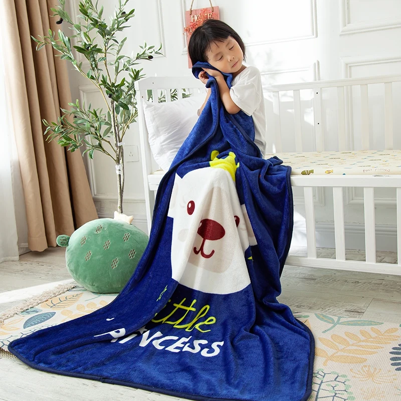 

1PC Children Blanket Warm Winter Blanket Sofa Thicken Mechanical Wash Flannel Blankets Bedding Set For Four Season For Kids