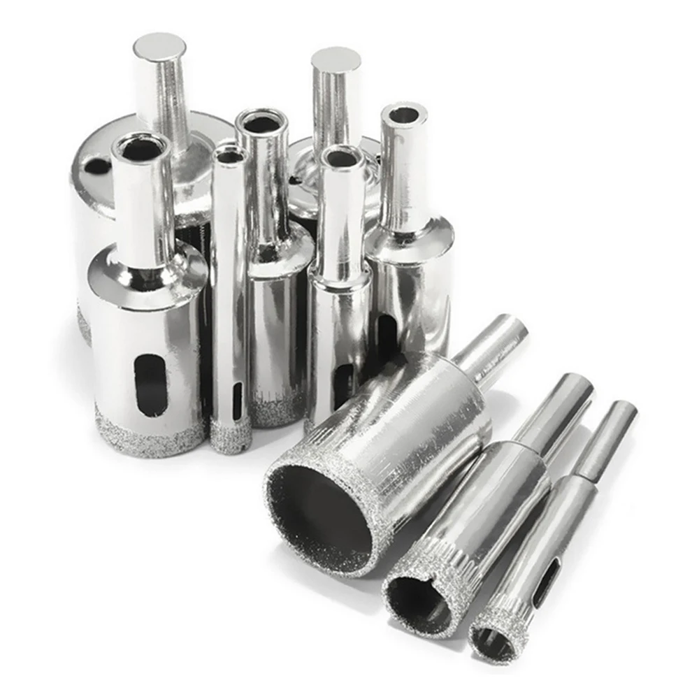 

10 Piece 6mm - 30mm Diamond Drill Bit Set Diamond Hole Saw Glass Hole Saw for Tiles Glass Ceramic Porcelain Marble Bottles DIY