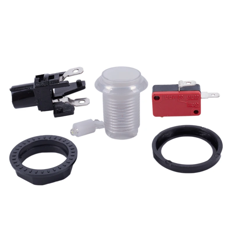 

Round Lit Illuminated Arcade Video Game Push Button Switch LED Light 5V/12V Color:White