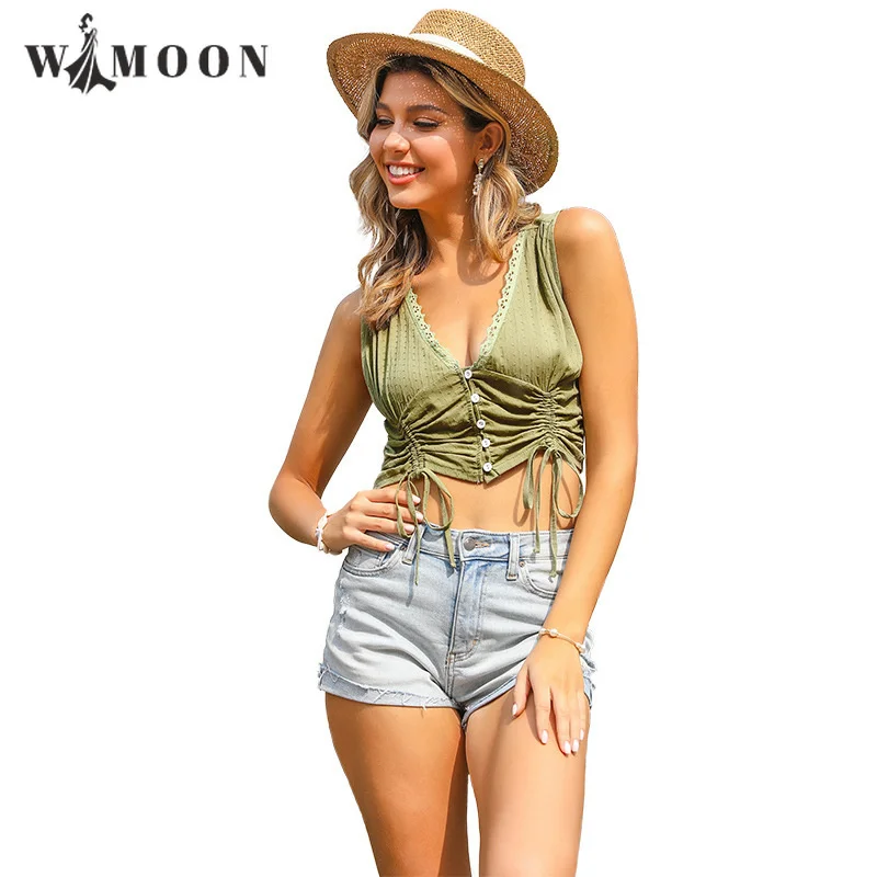 Новый сексуальный пуловер Единый цвет v-образный вырез Женский плиссированный