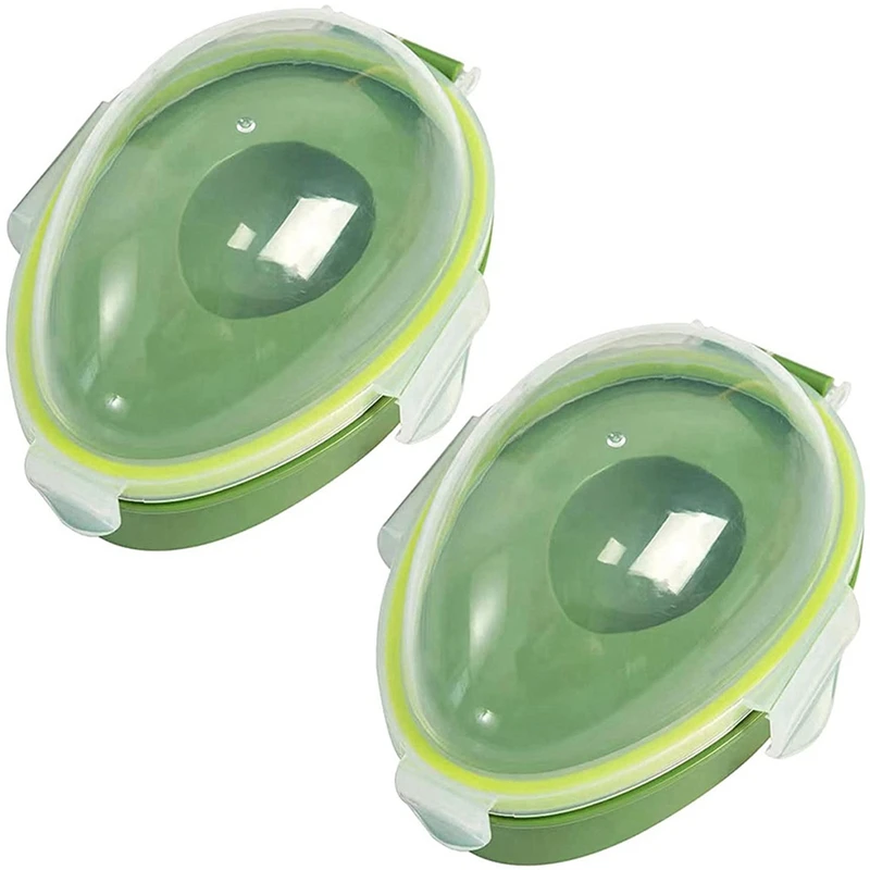 

2 Pack Avocado Crisper Box Fruit Storage Set Container Protection Stand For Kitchen Tools