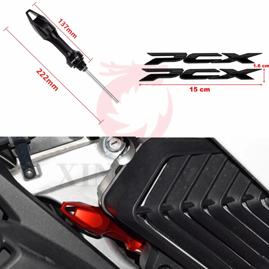 Щуп масла двигателя мотоцикла для Honda PCX 160 PCX150 Pcx125 CNC алюминиевый сплав масляная
