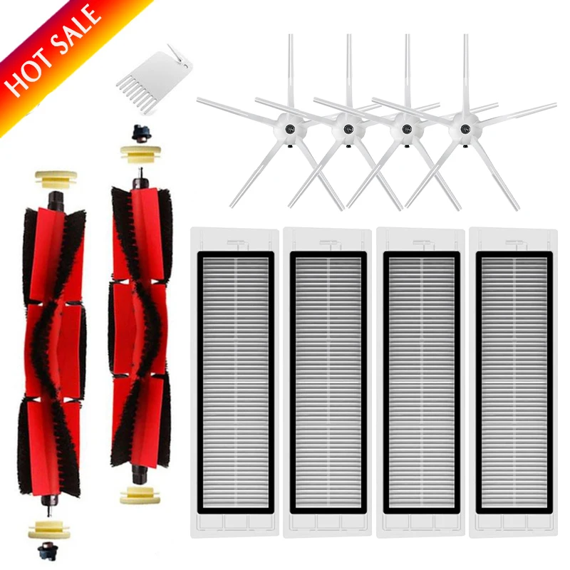 

For XiaoMi Roborock S50 S51 S55 S6 S6 Pure Accessories Vacuum Cleaner Parts Washable HEPA Filter Main Brush Side Brush