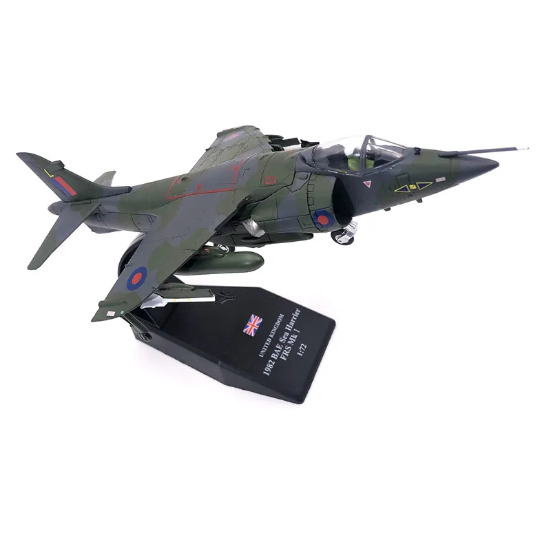 

1:72 Scale British Marine Corps Harrier Vertical Short Takeoff And Landing Sea Harrier Militarized Combat Aircraft Model