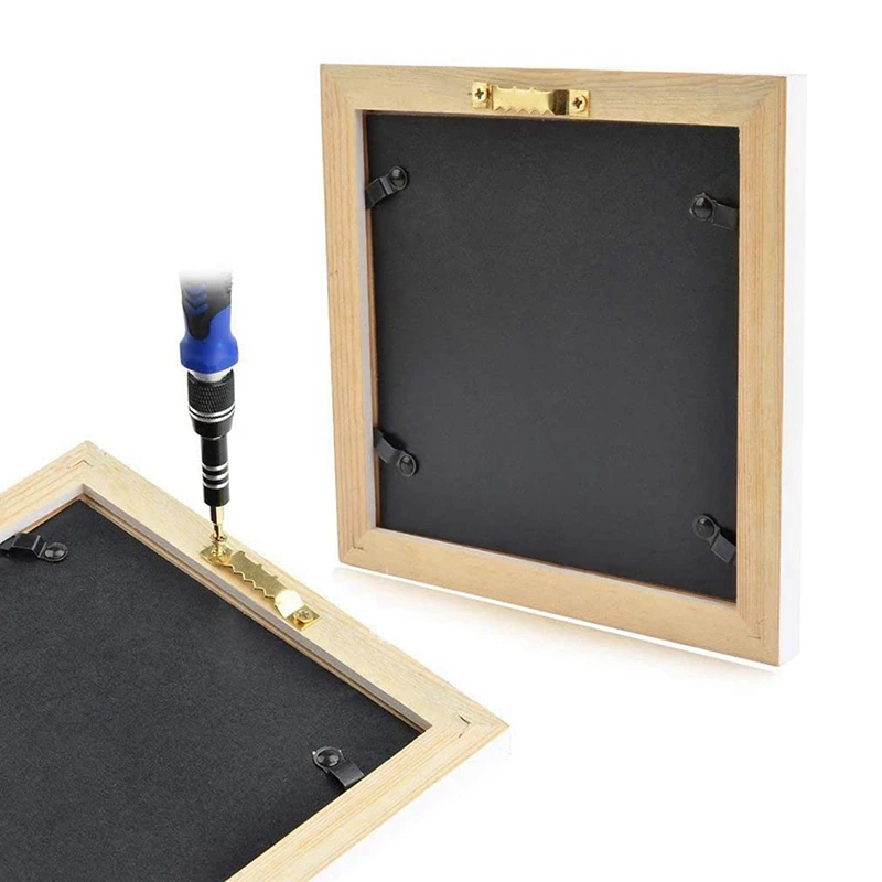 

136 шт. подвешивание картины рамки крючки для настенного крепления, комплект вешалки для фотографий, D-образное кольцо и зубчатые крючки с вин...