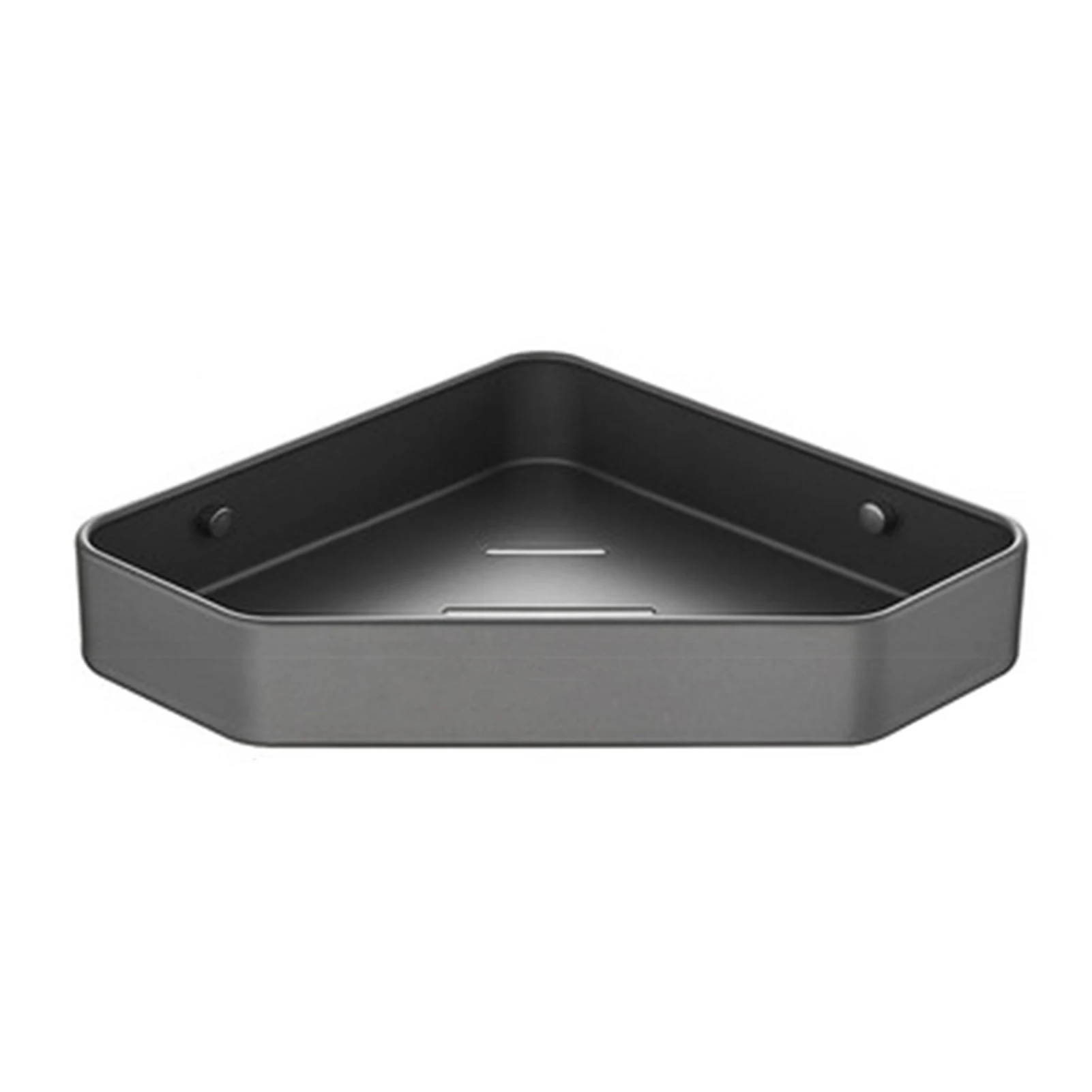 

Space Aluminum Bathroom Storage Shelves With 2 Hooks No Drilling Corner Shelf Anti-Rust Shower Shelf Wall Mounted Shampoo Holder
