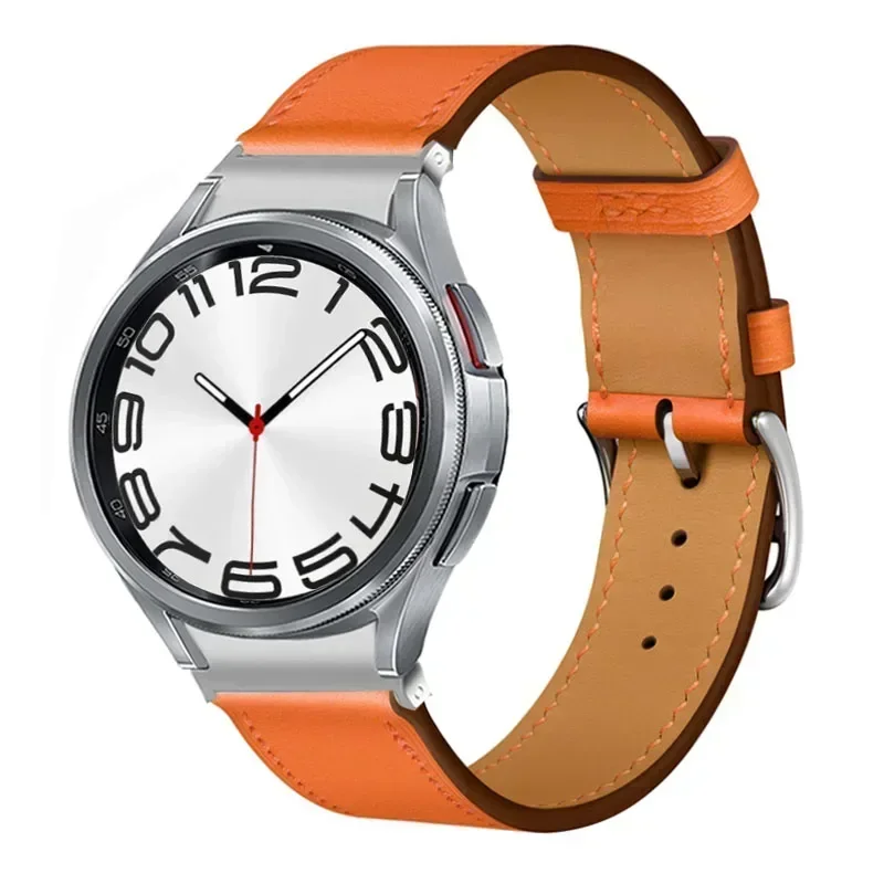 Быстросъемный Кожаный Ремешок Для Часов Samsung Galaxy Watch 6/5/4 Classic Без Зазора
