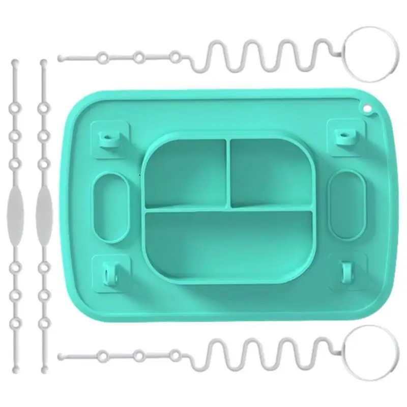 

Toddler Plates Suction Baby Suction Plates Silicone Placemats Strong Silicone Compartment And Suction Cup Design Ideal For Kids