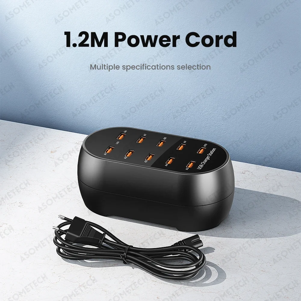 Настольная зарядная станция 140W GaN 5 портов USB Беспроводное зарядное устройство