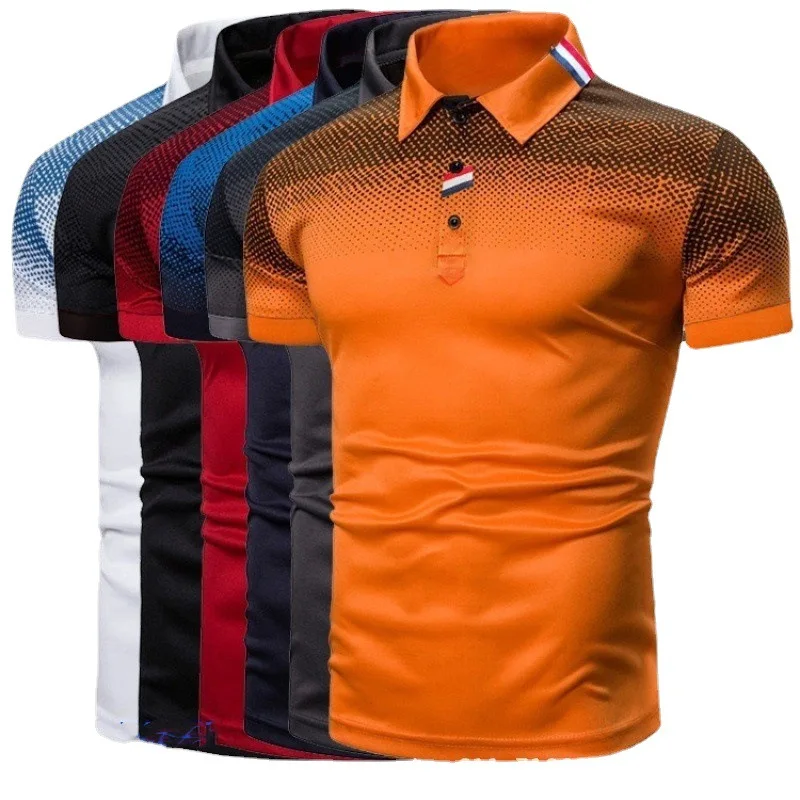 

2023 New Popular Fashion Men's Top Polo Shirt Light Board Advertising Work Clothes Polo Shirt T-shirt Men