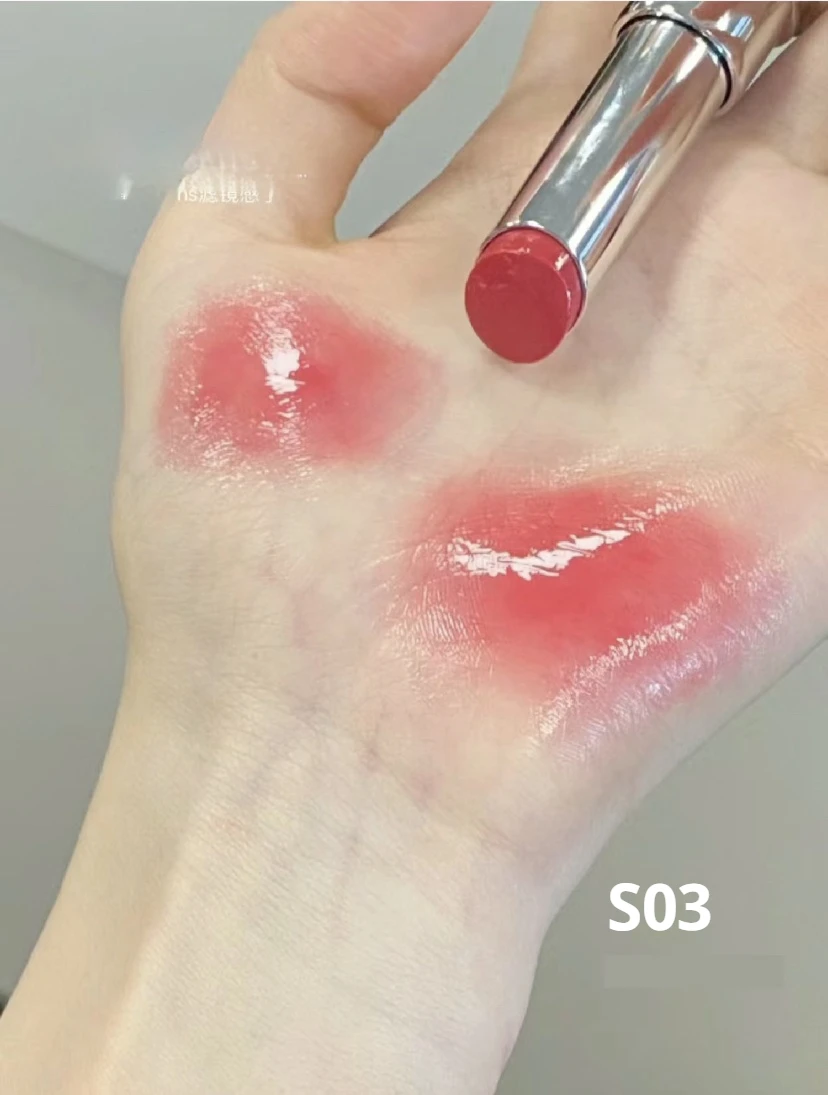 Розовая эссенция в форме медведя твердый блеск для губ увлажняющий зеркальный