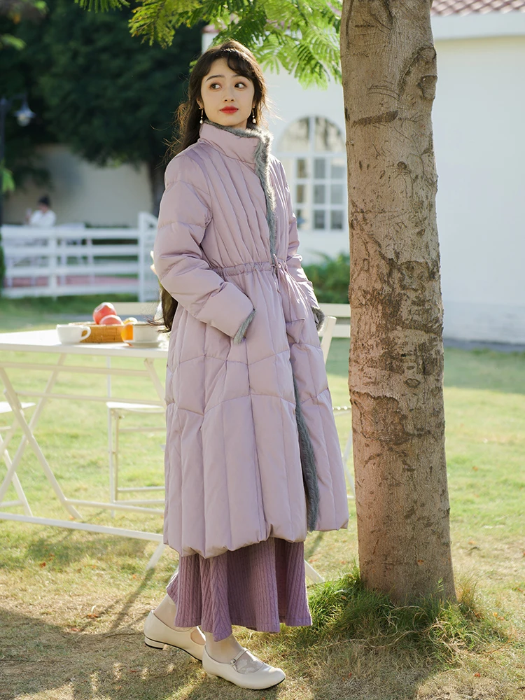 2023 Style Pink White Duck down Light Warm down Jacket