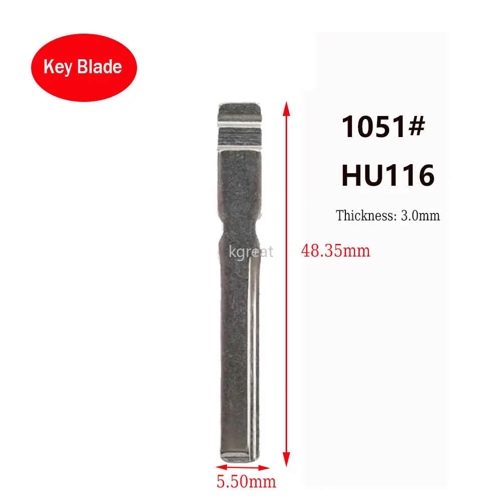 

10 шт./лот 1051 # HUF Keyless Key Blade Автомобильное складное откидное лезвие HU116 для KEYDIY VVDI XHORSE Smart Remote для Mercedes для Benz