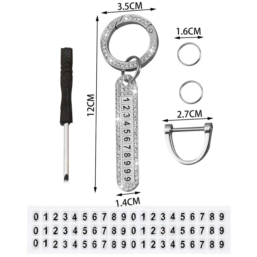 1 шт. Подвеска для кошелька с номером телефона, подарок, ключница для автомобильных ключей, подвеска для сумки, телефонный брелок, брелок для ключей.