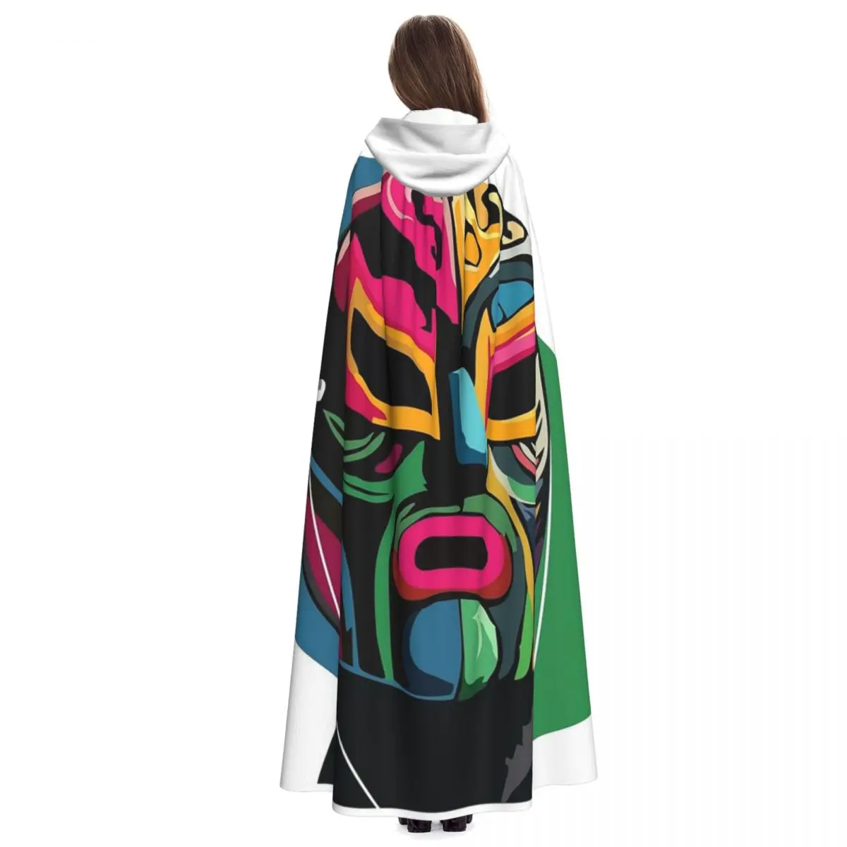 Лучо и его борьба Длинная накидка с капюшоном ведьма средневековый костюм