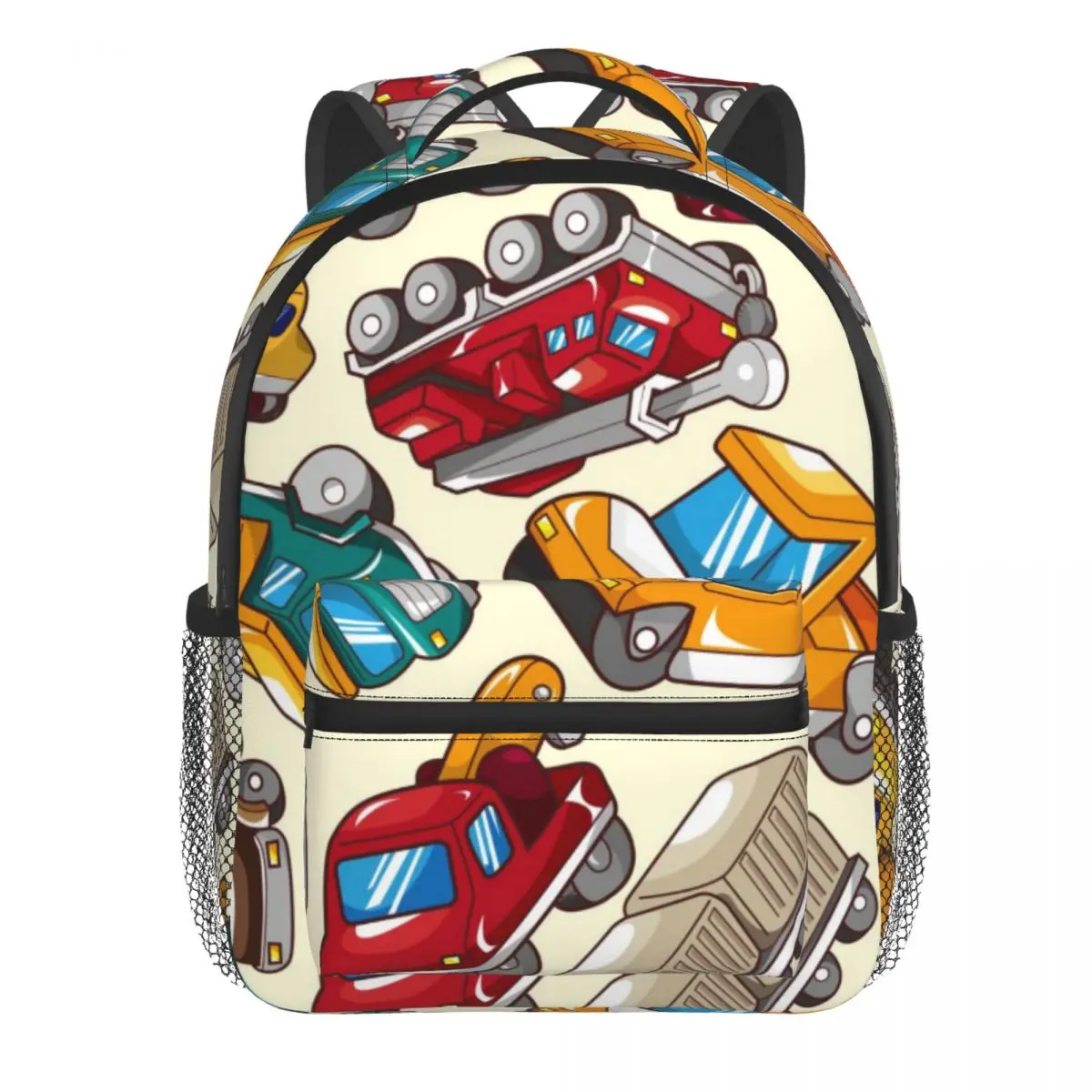 Truck Pattern Kids Backpack Toddler School Bag Kindergarten Mochila for Boys Girls 2-5 Years