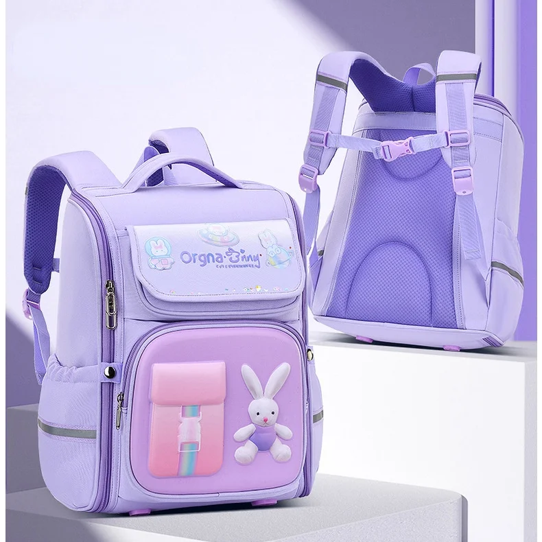 3D Children Cute Cartoon Astronaut Rabbit Large Backpacks New Girl Boy British Style Noble Fashion Schoolbags for Students Hot