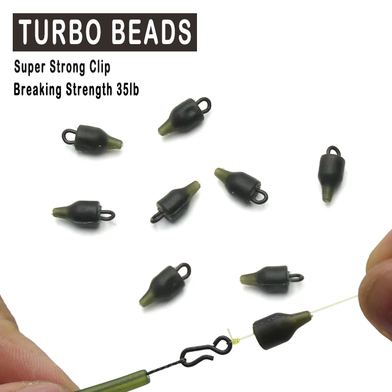 

10PCS Carp Fishing Accessories Turbo Beads Quick Change Swivels Carp Fishing Feeder Hair Chod Ronnie Rig For Carp Fishing Tackle