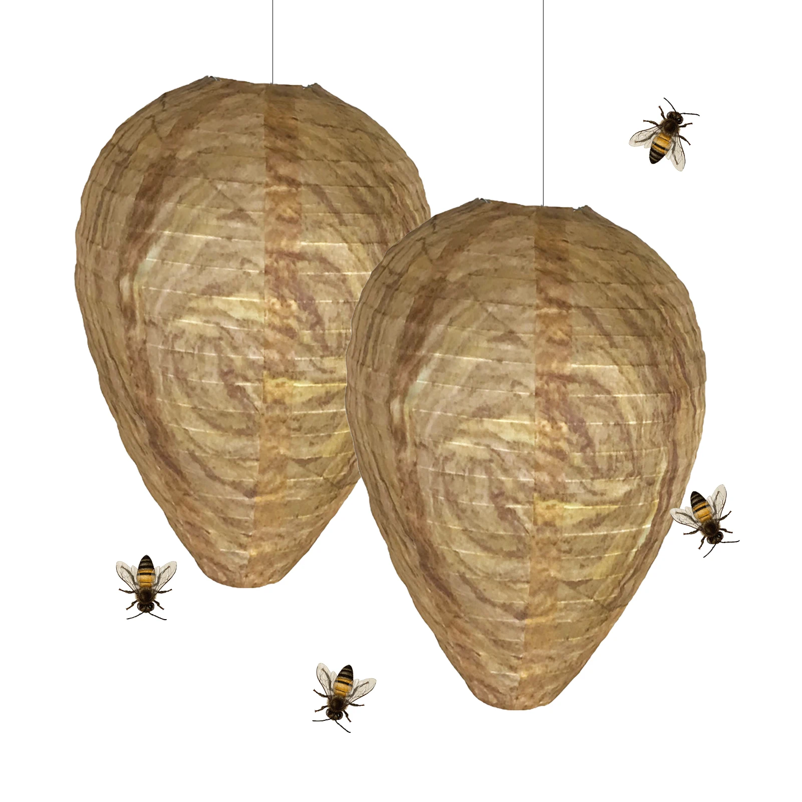 

Многоразовый манекен для отпугивания пчел, водонепроницаемая ткань для защиты сада от мух, подвесная приманка, 2 шт.