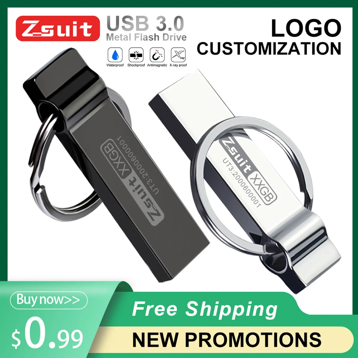 Фото USB-флеш-накопитель в металлическом корпусе, 32-3,0 Гб  флешка usb №1