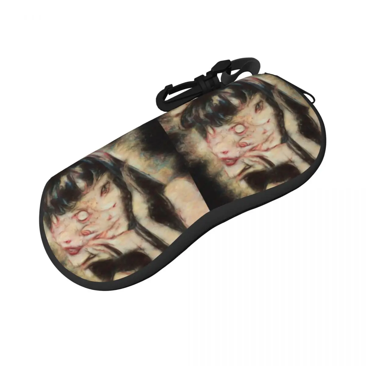 

Tomie, другое лицо, Junji Ito, манга, Горизонтальные очки, фотокошка, любимый, уникальное искусство, ежедневные солнцезащитные очки на молнии, чехол