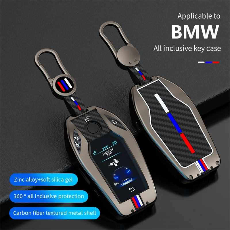 

Zinc Alloy Remote Start Smart Car Display Key Case Cover Skin Shell for BMW 5 7 Series X3 X4 X5 X7 G30 G31 G11 G12 G01 GT 730Li