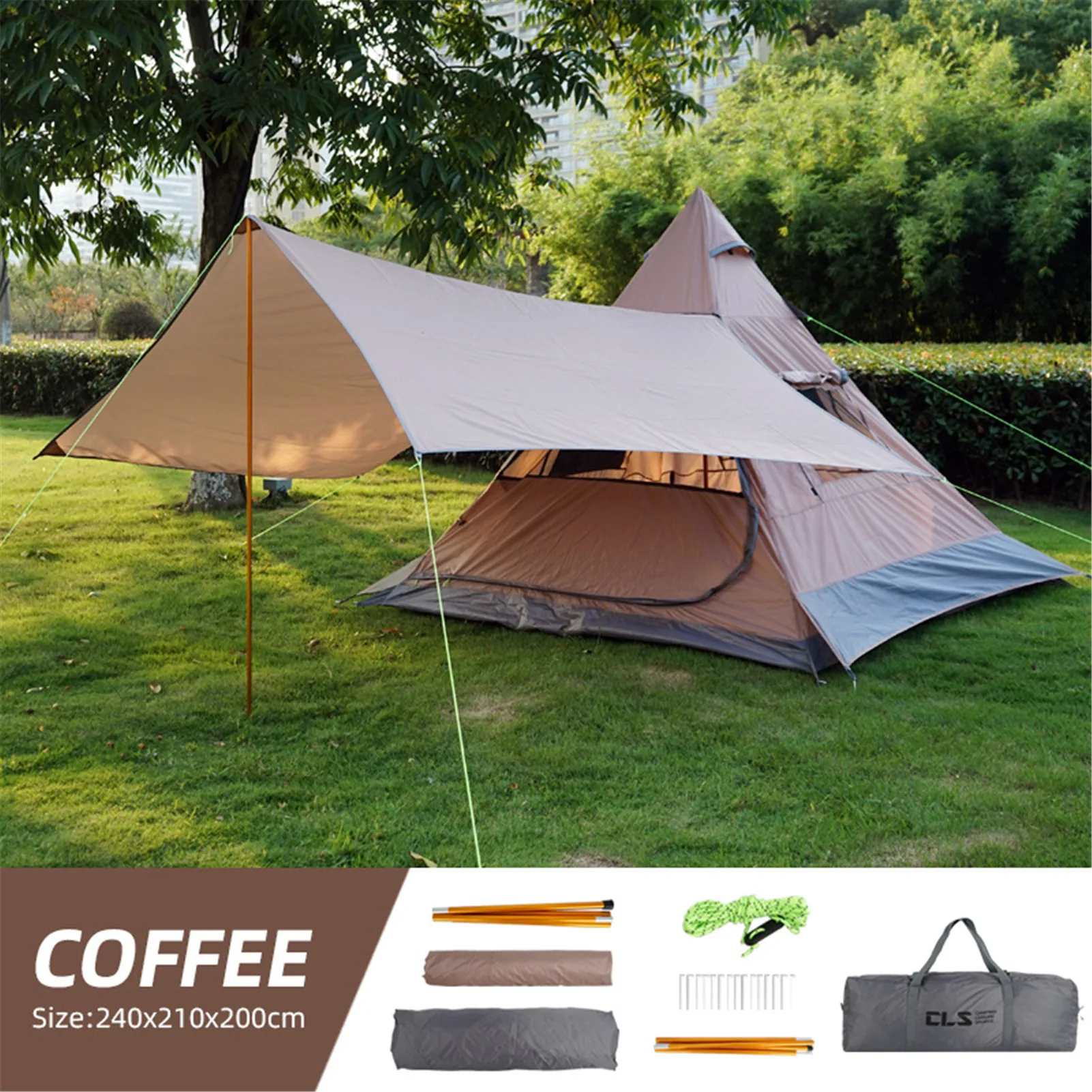 

Outdoor Camping Tents Car Awning Shade Waterproof Car Awning Sun Shelter For Fishing Self-driving Tour Picnic Family Party